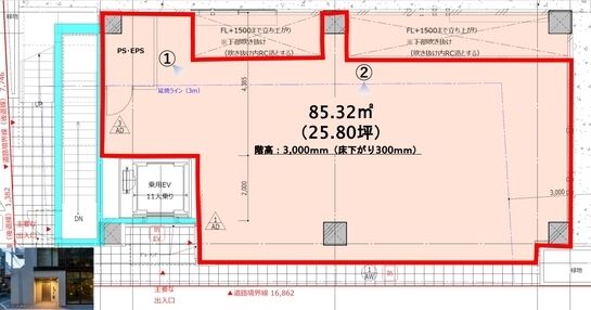 ルヴェ神宮前 1階 平面図