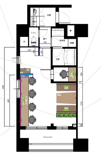 シティインデックス西五反田 405号室 平面図