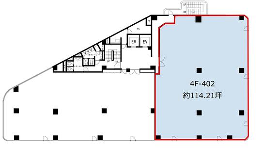 KDX高田馬場ビル 4階402 平面図