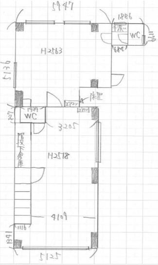 日浦ビル 2階 平面図