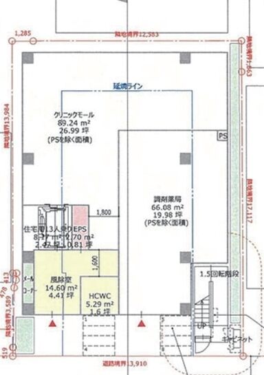 東日暮里計画 1階 平面図