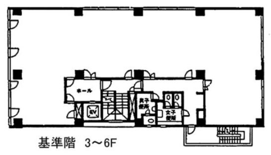 新宿JECビル 4階 平面図