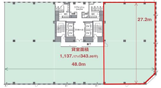 イーストネットビルディングⅠ期 7階 平面図