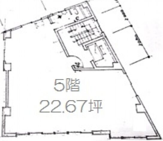 ハマダビルヂング 5階 平面図