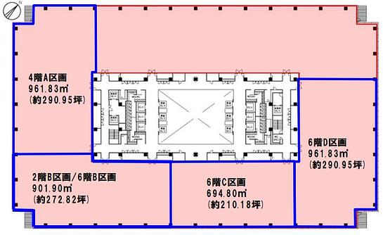 KDX豊洲グランスクエア 6階B 平面図
