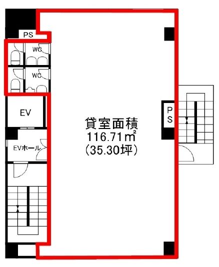 本郷4丁目ビル（旧：明治安田生命本郷ビル） 5階 平面図
