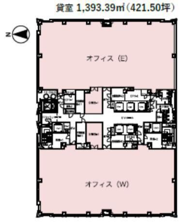 品川シーサイドキャナルタワー（日立ソリューションズタワーB棟） 13階E 平面図