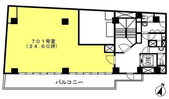 合同ビル 7階701 平面図
