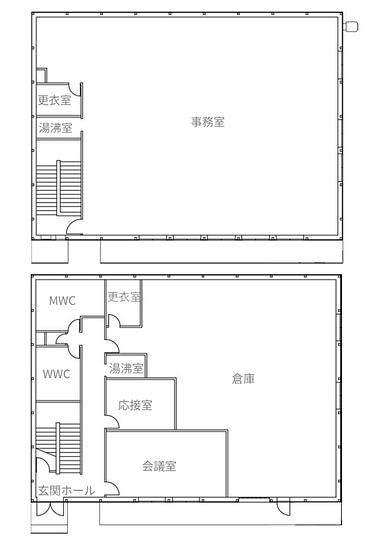 （仮）Imas Miyahara 1+2階 平面図
