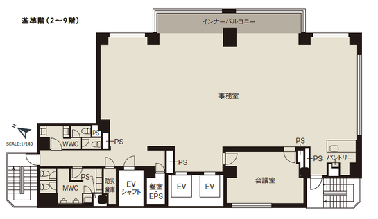 CIRCLES神保町Ⅱ 3階 平面図