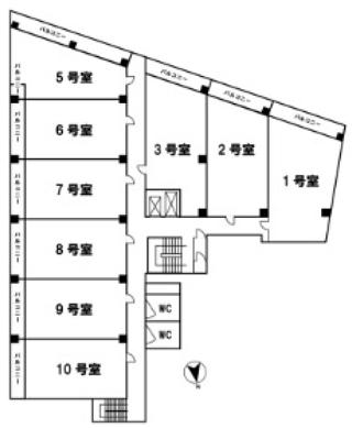 新陽ビル（高田馬場） 10階1110 平面図