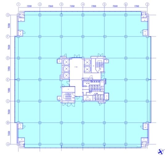 虎ノ門33森ビル 7階 平面図