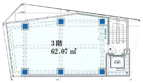 神南一丁目新築店舗ビル 3階 平面図