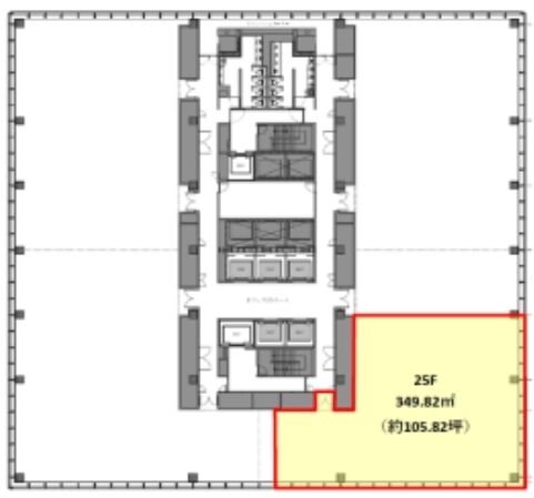 東京サンケイビル 25階 平面図