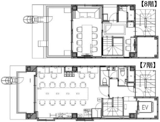 神田TYビル 7階~8階 平面図