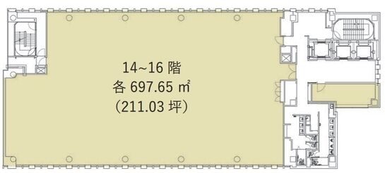 新橋東急ビル 16階 平面図