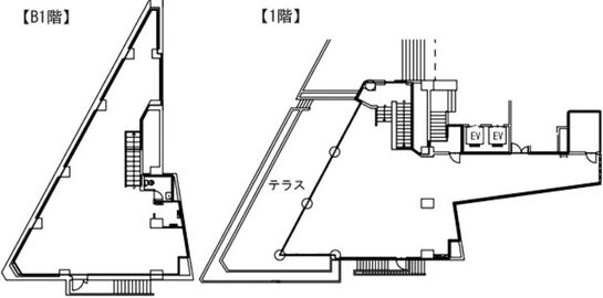 麻布偕成ビル(AZABU KAIZEI BLDG) 地下1階~1階101メゾネット 平面図