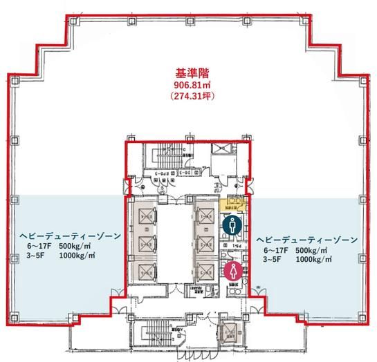 FOREFRONT TOWER Ⅰ（勝どき フォアフロントタワーⅠ） 10階 平面図