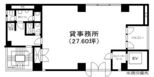 大野ビル(千代田区) 3階 平面図