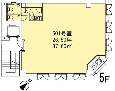 カーザ ベルソーレ 5階501 平面図