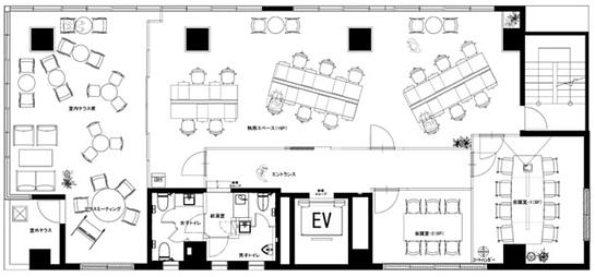 BRICK GATE 茅場町 4階 平面図