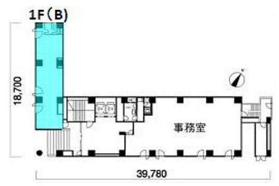 ユニゾ蛎殻町北島ビル(旧:日本橋北島ビル) 1階B 平面図