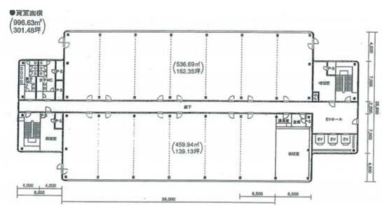 TSKビル（大田区） 6階A 平面図