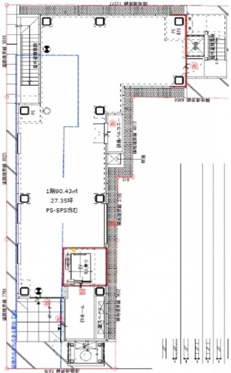 ENetial神保町（旧：（仮称）千代田区神田神保町ビル計画） 1階 平面図