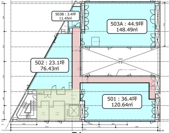 池上ビル/池上F62号倉庫/TERRADA BUSINESS STORAGE 池上 5階503 平面図