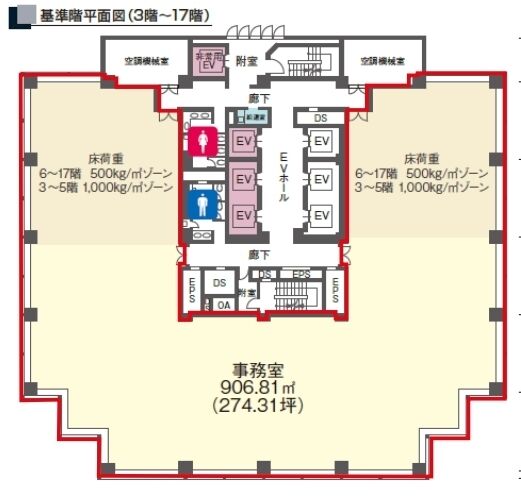 FOREFRONT TOWER Ⅰ 8階 平面図
