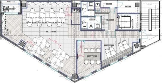 合人社東京八丁堀ビル(旧:K-SQUARE八丁堀ビル) 3階 平面図