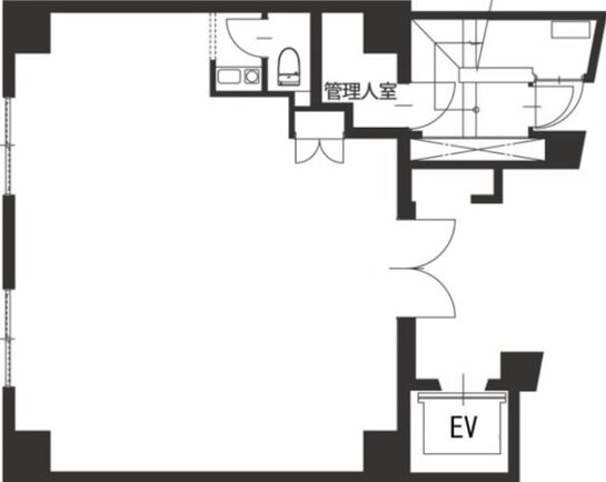 AS ONE 日本橋 East 1階 平面図