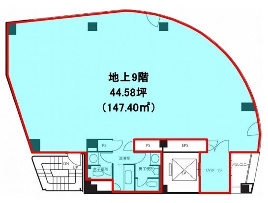 いちご西五反田ビル 9階 平面図