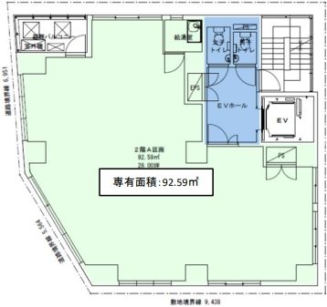 九段下SSTビル 2階 平面図