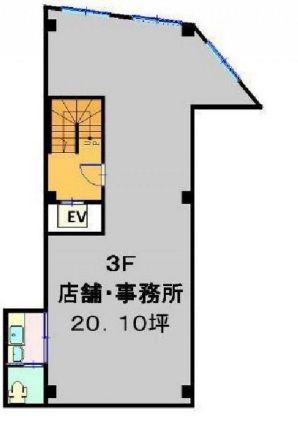 門前仲町S&Sビル 3階 平面図