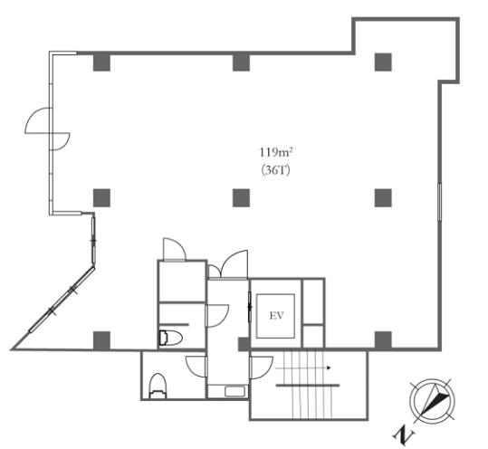 レインボービル（渋谷区） 2階 平面図