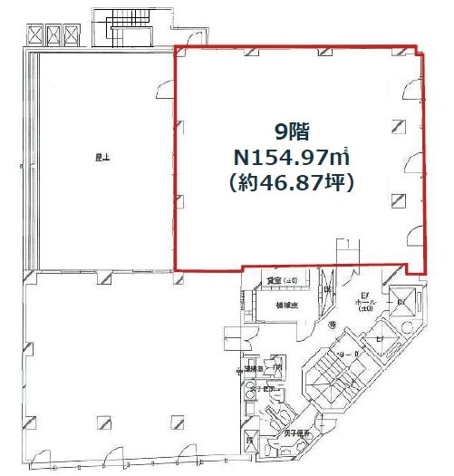 平河町ビル 9階 平面図