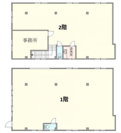 亀沢3丁目ビル 1階～2階 平面図