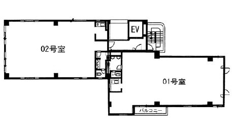 湯島不二ビル 5階502号室 平面図