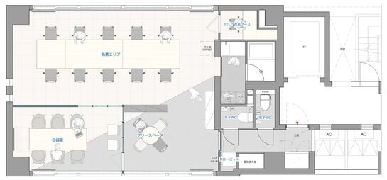 デュープレックス銀座タワー8/14 4階401 平面図