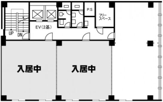 白王ビル 4階CD 平面図