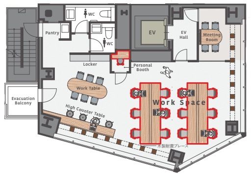 コエル渋谷（COERU SHIBUYA） 4階 平面図