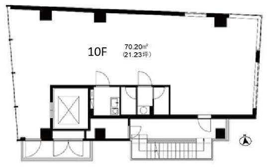 P's GAIENMAE 10階 平面図