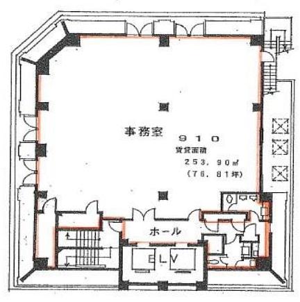 セイコーサンシャインビルⅫ 10階910 平面図