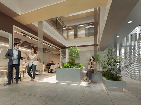 4階ラウンジ・吹き抜け