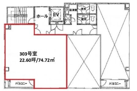 RENEX池袋(旧:日宝池袋第一ビル) 3階303 平面図