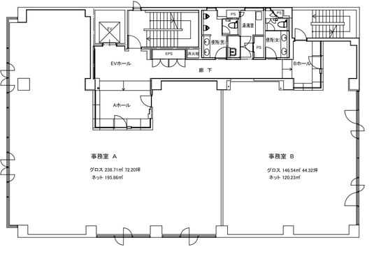 大森プラザビル（OHMORI PLAZA BUILDING） 4階B 平面図