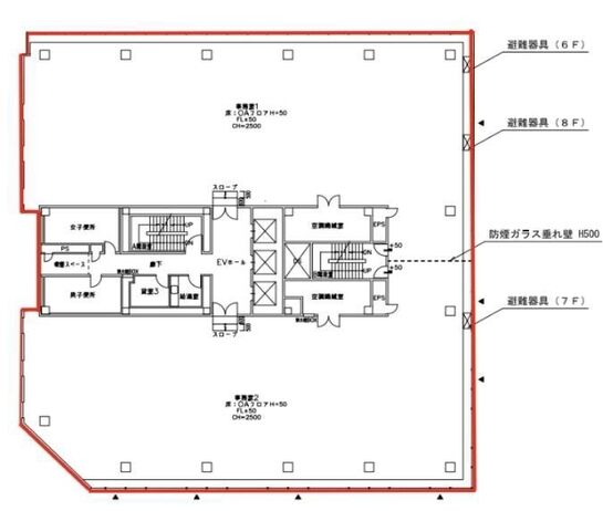 渡辺ビル 地下1階～8階 平面図