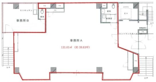 トーエイ八丁堀ビル（旧：京橋第六長岡ビル） 1階 平面図