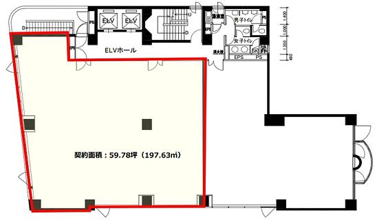五反田HSビル 9階 平面図